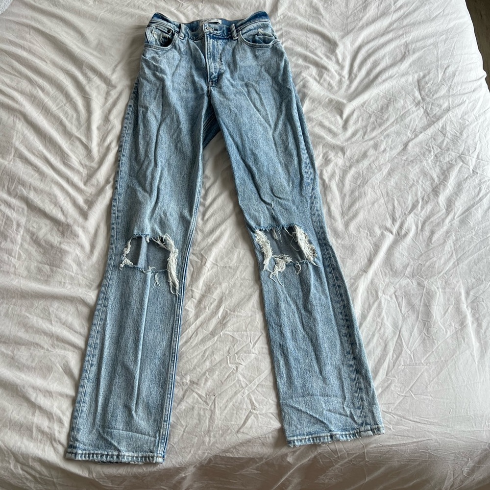 Abercrombie 90s straight ultra high rise jeans